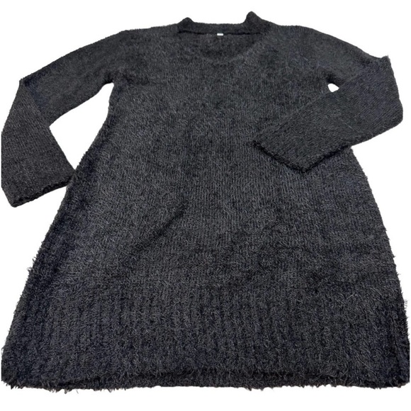 Planet Gold Open ((choker style)) Neckline Sweater Dress Mohair Style XXL Black - Picture 4 of 9